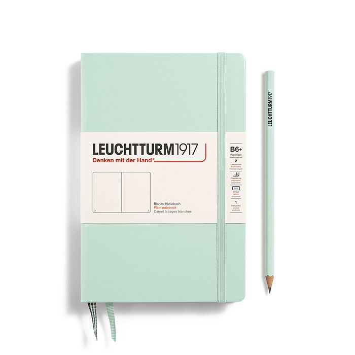 LEUCHTTURM1917 Hardcover Paperback (B6+) Plain - Mint Green - Blesket Canada