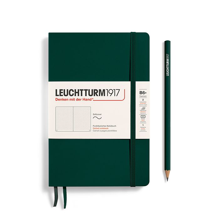 LEUCHTTURM1917 Softcover Classic Notebook (B6+) Dotted - Forest Green - Blesket Canada