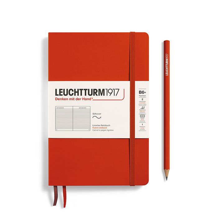 LEUCHTTURM1917 Softcover Classic Notebook (B6+) Ruled - Fox Red