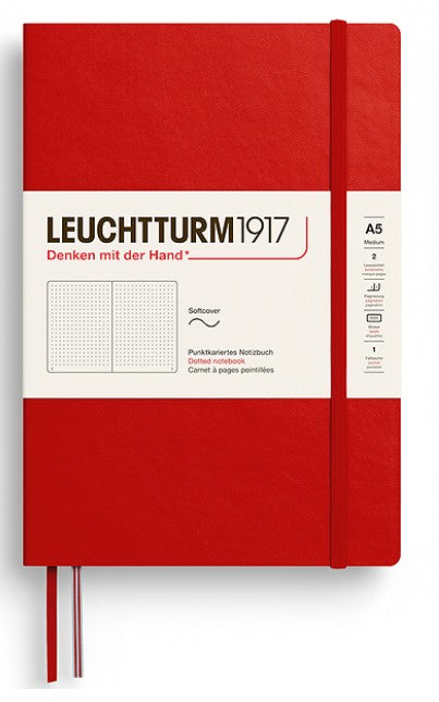 LEUCHTTURM1917 Softcover Medium Notebook A5 Dotted - Cherry - Blesket Canada