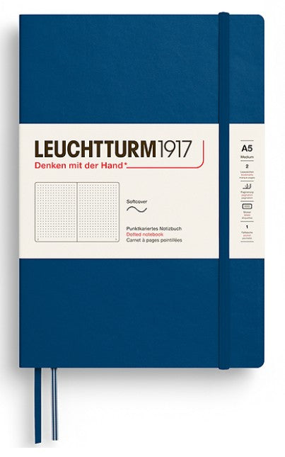 LEUCHTTURM1917 Softcover Medium Notebook A5 Dotted - Indigo - Blesket Canada