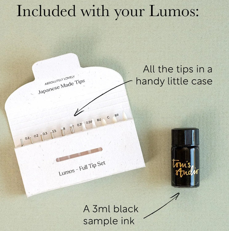 Tom's Studio Lumos Pro – Refillable Multi-Tip Pen - Sage (Single Tip) - Blesket Canada