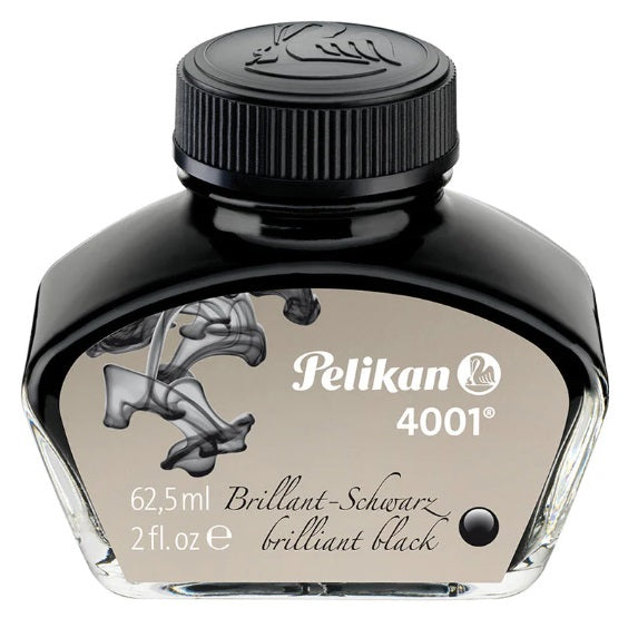 Pelikan 4001 Fountain Pen Ink 62.5ML - Brilliant Black - Blesket Canada