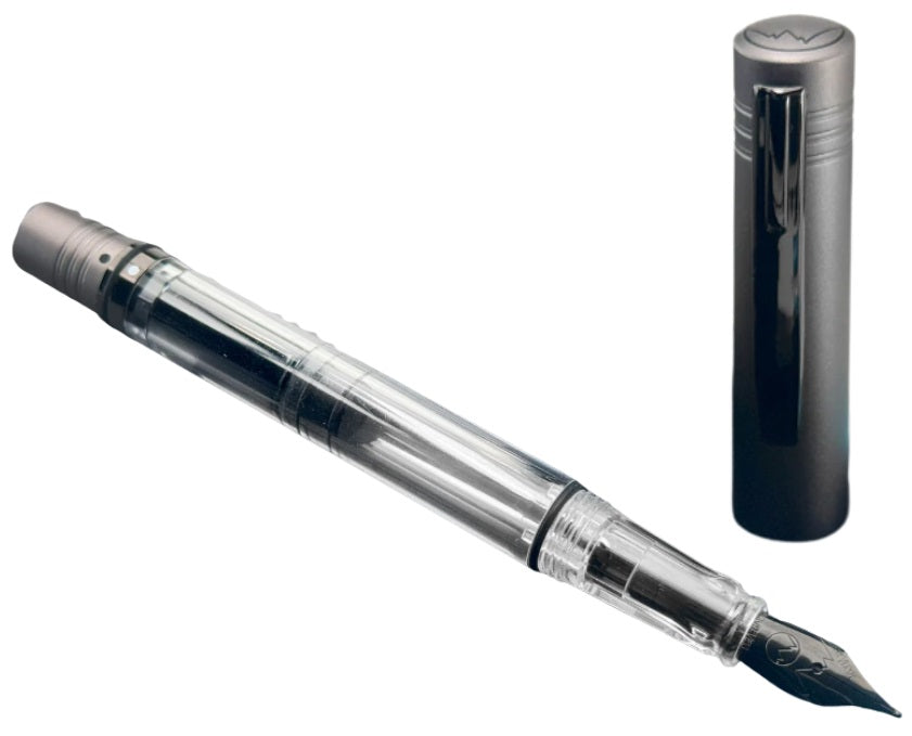 Monteverde USA MP1 Piston Coal Grey Fountain Pen + 15 ml Ink Bottle Set - Blesket Canada