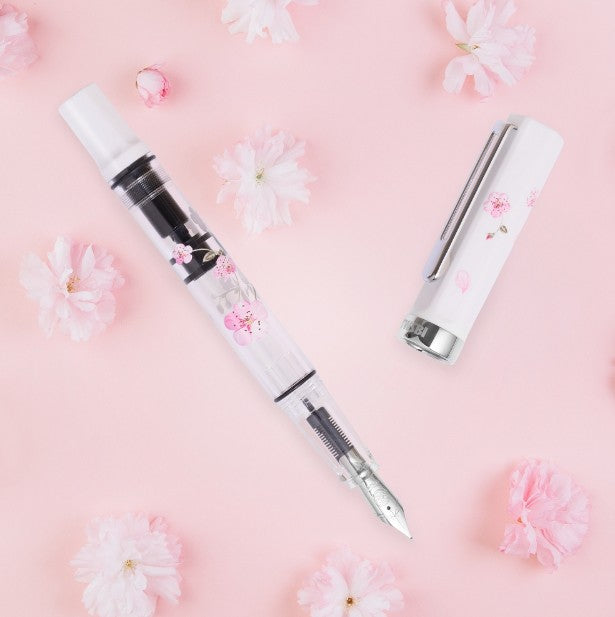 TWSBI ECO Fountain Pen – White Cherry Blossom (Stainless Steel Nib) - Blesket Canada