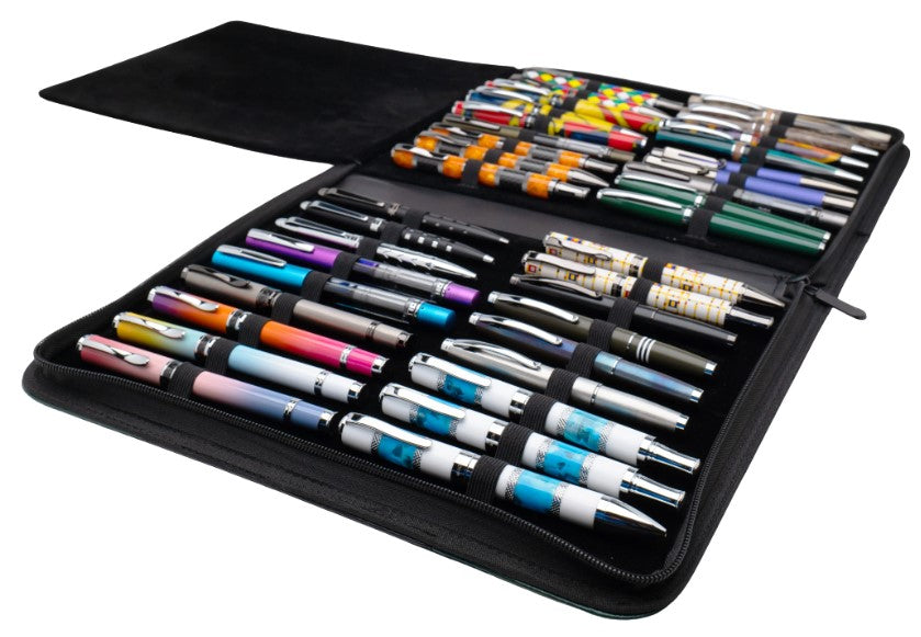 Monteverde USA Deluxe Collectors Vegan Leather Zipper Pen Case 36 Pcs - Blesket Canada