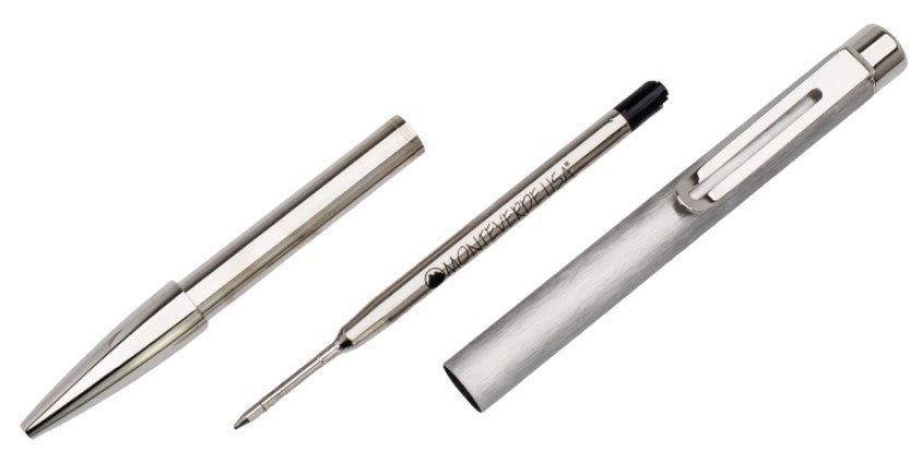 Monteverde USA Ritma Ballpoint Pen – Brushed Stainless Steel - Blesket Canada