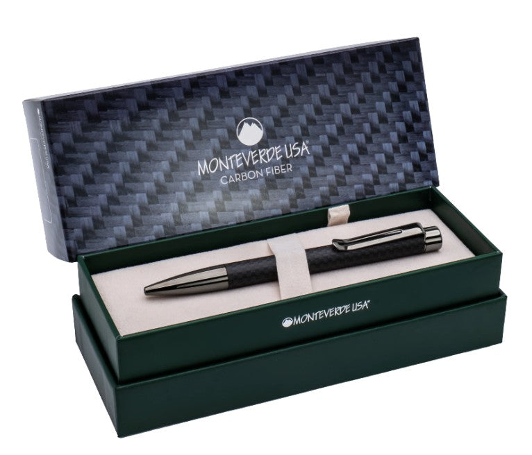Monteverde USA Ritma Ballpoint Pen - Matte Carbon Fibre - Blesket Canada