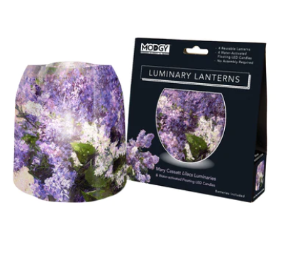 Modgy -  Mary Cassatt Lilacs Luminaries - 4pc - Blesket Canada