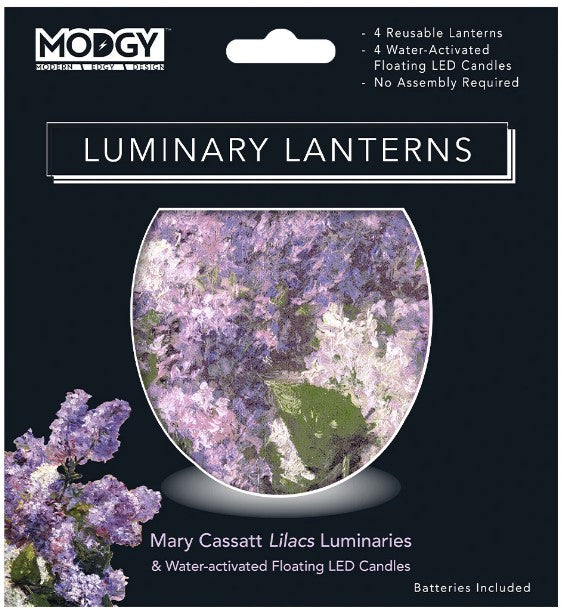 Modgy -  Mary Cassatt Lilacs Luminaries - 4pc - Blesket Canada