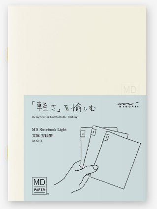 Midori MD Notebook Light - A6 Grid - Blesket Canada