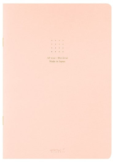 Midori Notebook Color Dot Grid - A5 - Pink - Blesket Canada