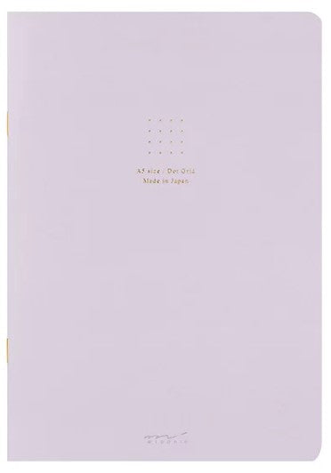 Midori Notebook Color Dot Grid - A5 - Purple - Blesket Canada