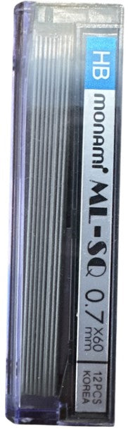 Monami ML-SQ Mechanical Pencil Lead 0.7mm HB – 12 Leads (Black, 60mm) - Blesket Canada