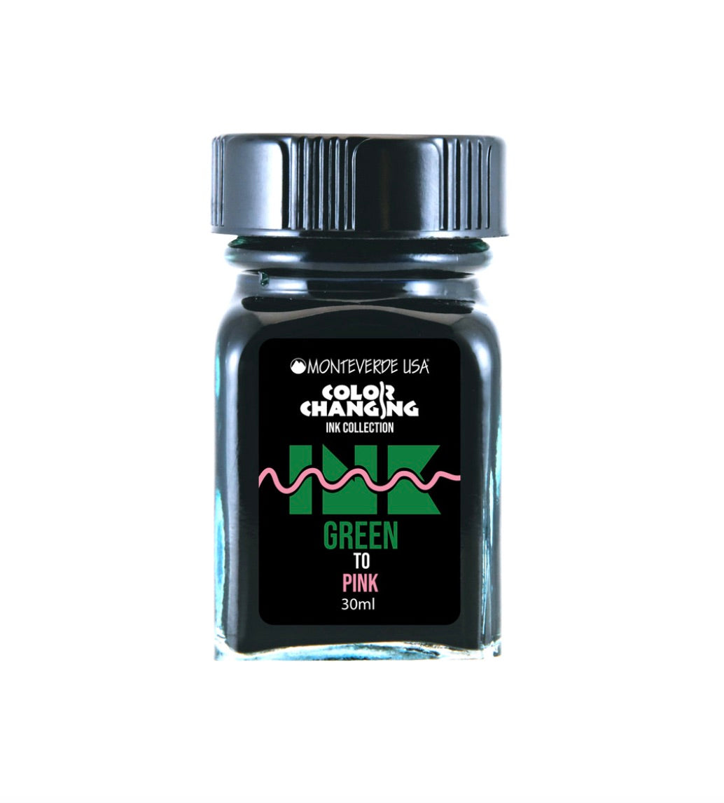 Monteverde Color Changing Ink 30ml  - Green to Pink - Blesket Canada