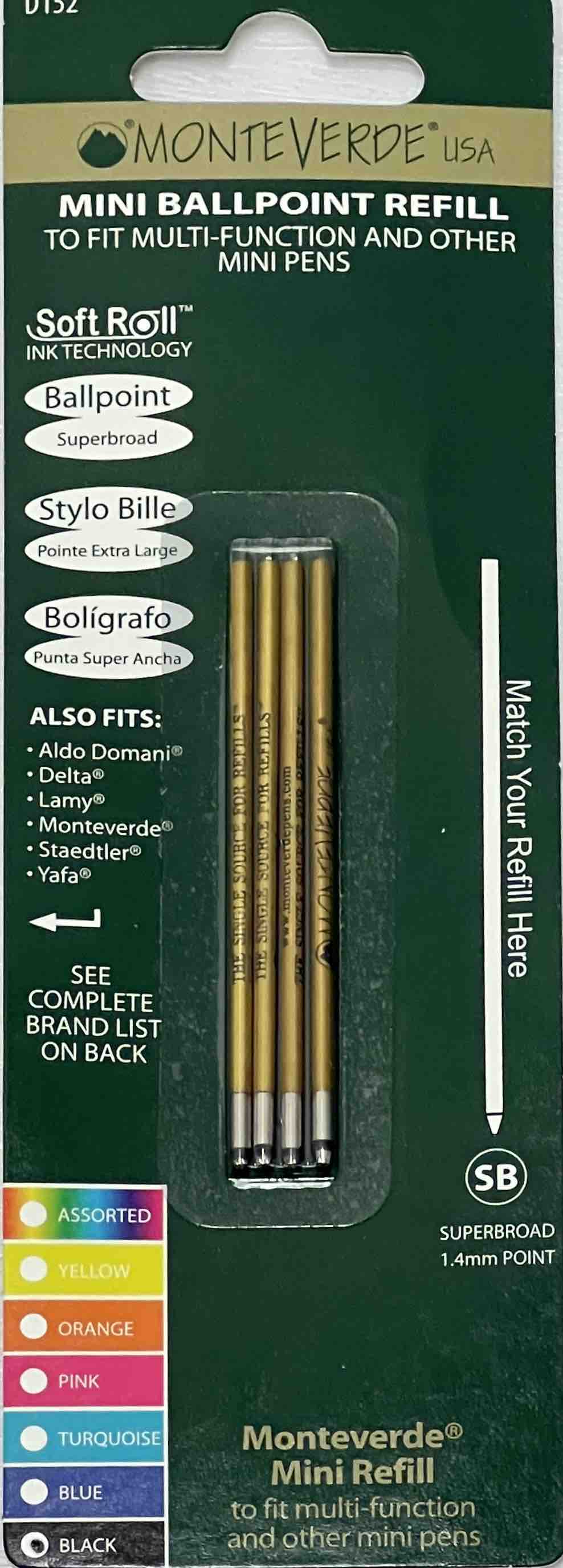 Monteverde Mini D-1 Soft Refill Super Broad - Blesket Canada