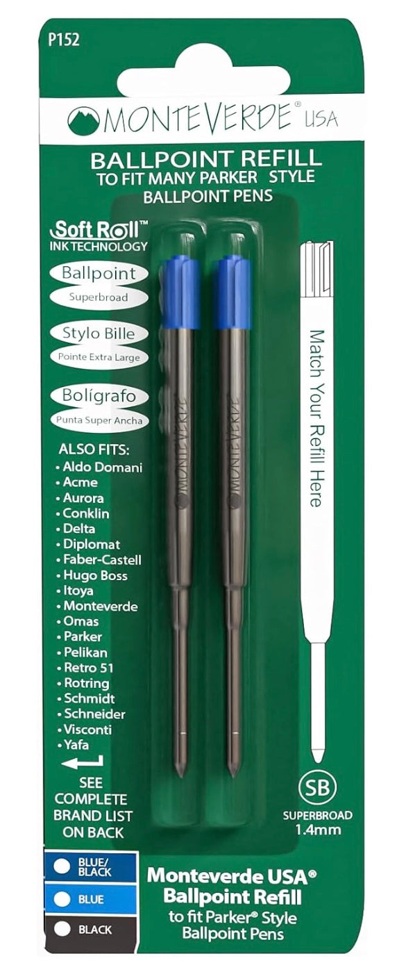Monteverde Ballpoint Refill To Fit Parker Ballpoint Pens, Superbroad - Blesket Canada