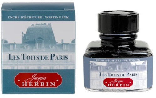 J.Herbin Fountain Pen 30mL Ink Bottle - Les Toits de Paris - Blesket Canada