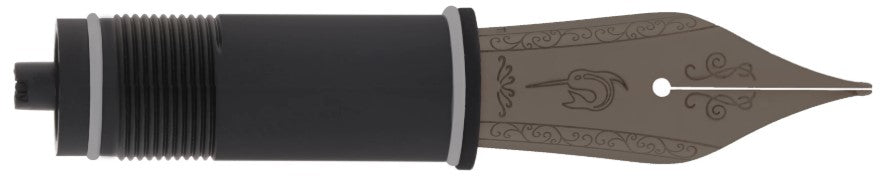 Nahvalur No. 6 Black Fountain Pen Nib – Stainless Steel Nib with Plastic Feed - Blesket Canada