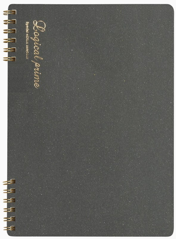 NAKABAYASHI Logical Prime W Ring Smooth Paper Notebook B5 Grid – Gray - Blesket Canada