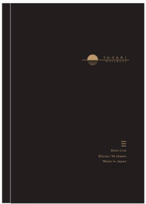 NAKABAYASHI Yu-Sari Fountain Pen Notebook B5 Lined - Black - Blesket Canada