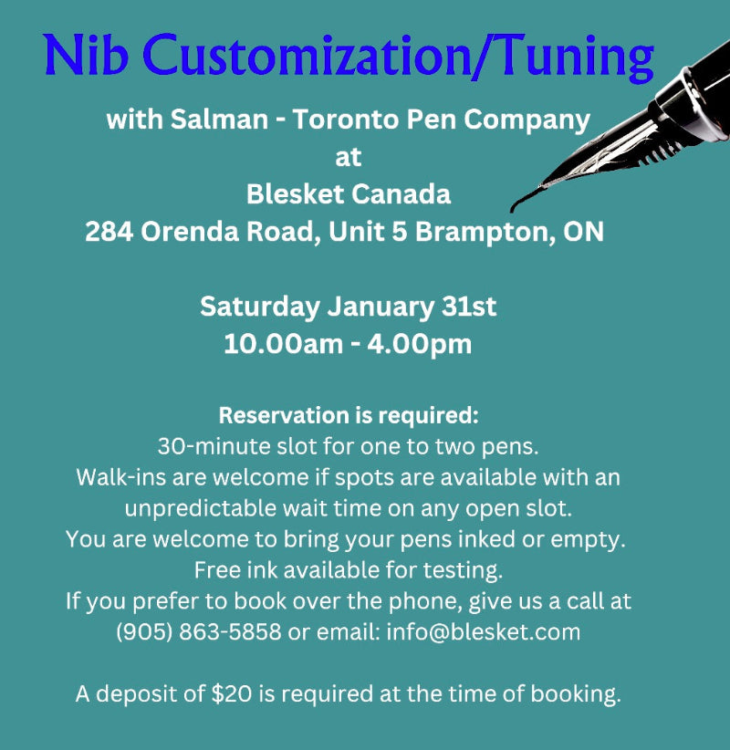 Nib Tuning / Customizing / Grinding - Blesket Canada