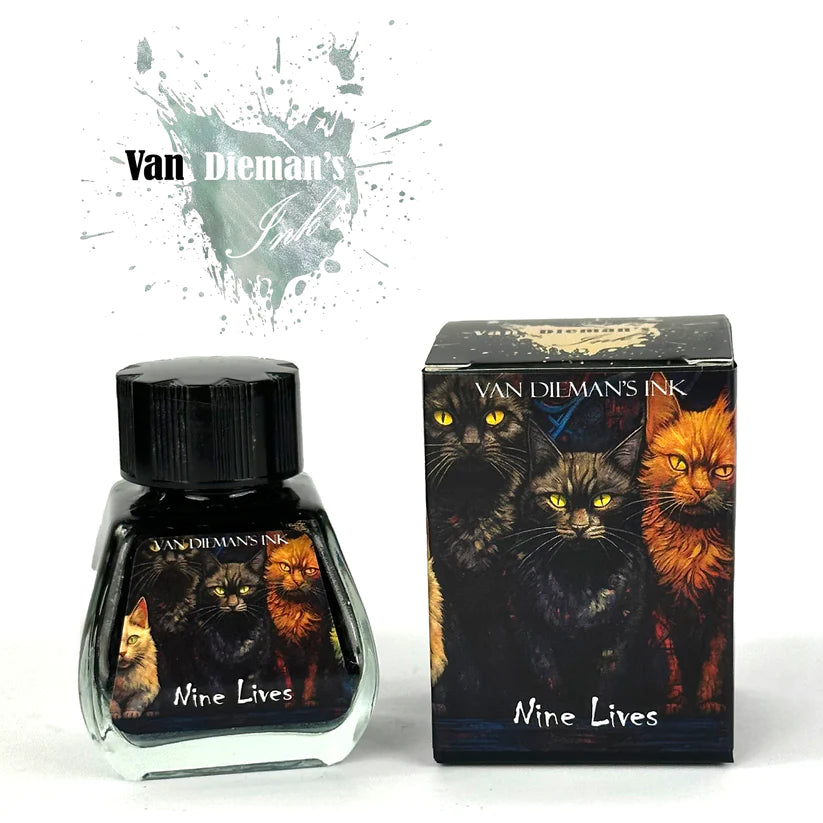 Van Dieman's Feline - Nine Lives 30ml Fountain Pen Ink (Shimmering) - Blesket Canada