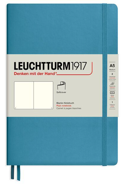 Notebook Medium (A5) Softcover Plain - Nordic Blue -  Blesket Canada