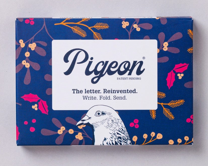 Winter Berries Pigeon – Folding Letter Set, Pack of 6 - Blesket Canada