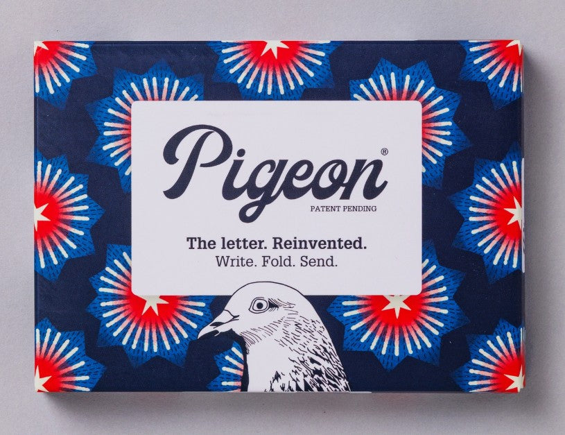 Starburst Pigeon – Folding Letter Set, Pack of 6 - Blesket Canada