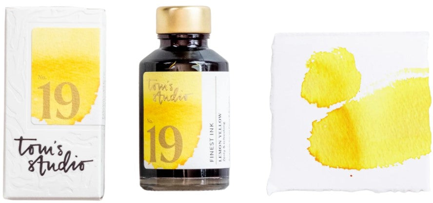 Tom's Studio Fountain Pen Ink 50mL - Lemon Yellow No. 19 - Blesket Canada