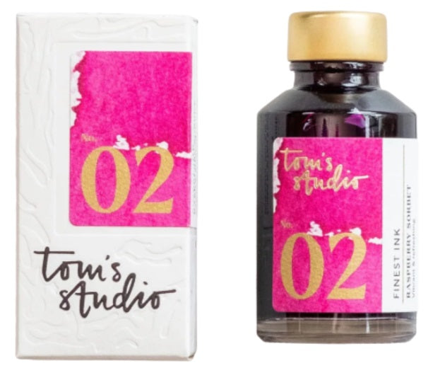 Tom's Studio Fountain Pen Ink - Raspberry Sorbet - Blesket Canada