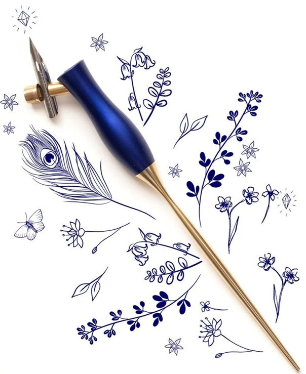 Tom's Studio Bloom Calligraphy Pen – Bluebell (Oblique) - Blesket Canada