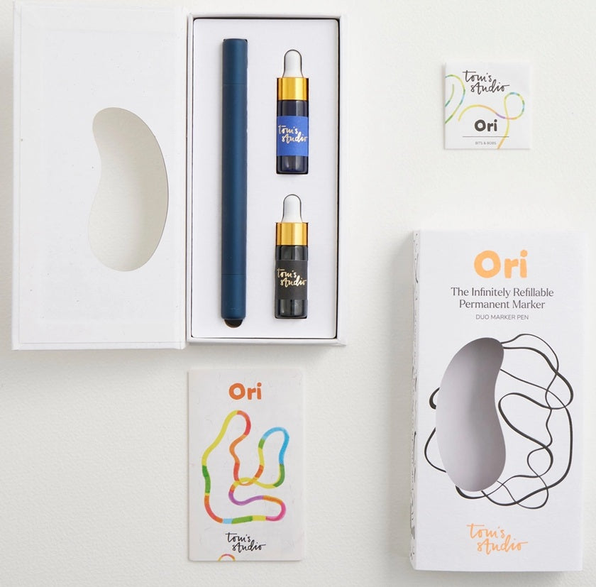 Tom's Studio Ori Permanent The Infinitely Refillable Marker Pen – Matte Midnight - Blesket Canada
