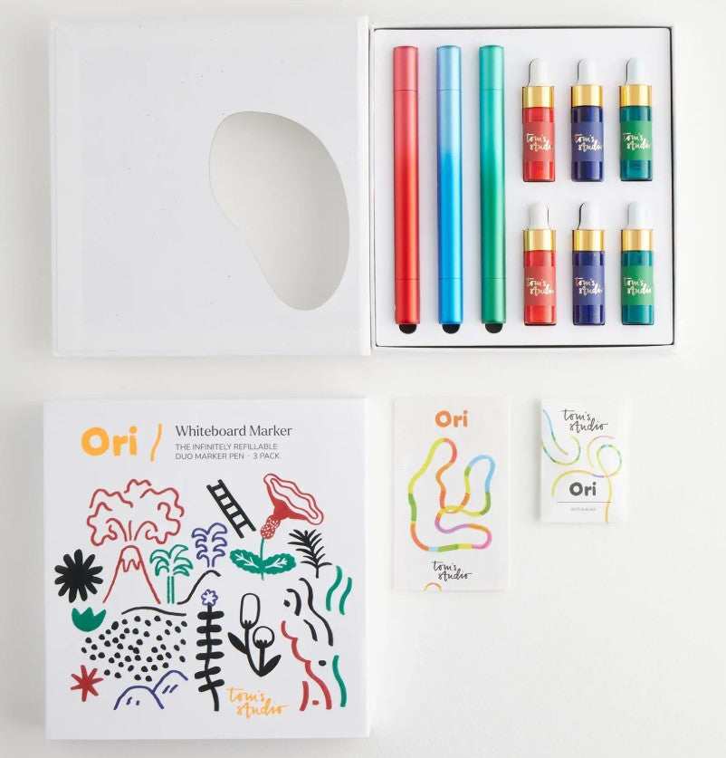 Tom's Studio Ori Whiteboard Set (3 Pen) – Red/Blue/Green - Blesket Canada