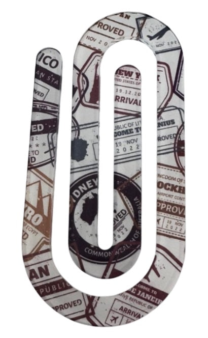 Hello Lovely Creative Stationery Bookmark Clip - Passport Stamp - Blesket Canada