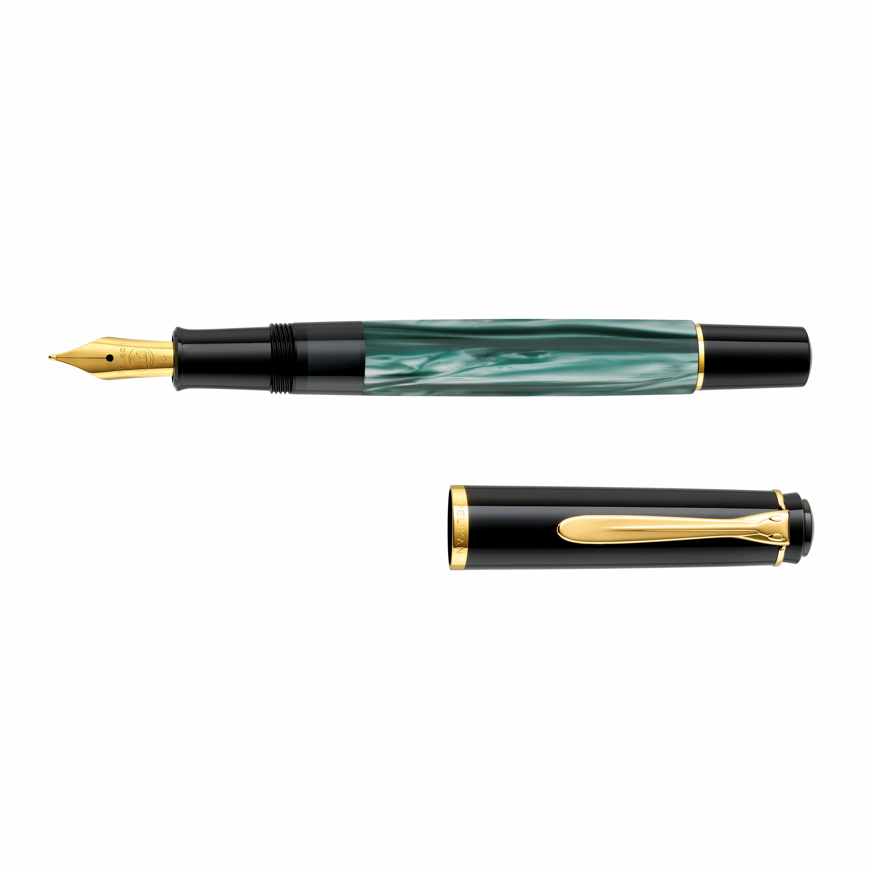 Pelikan Classic M200 Fountain Pen Green Marble - Blesket Canada