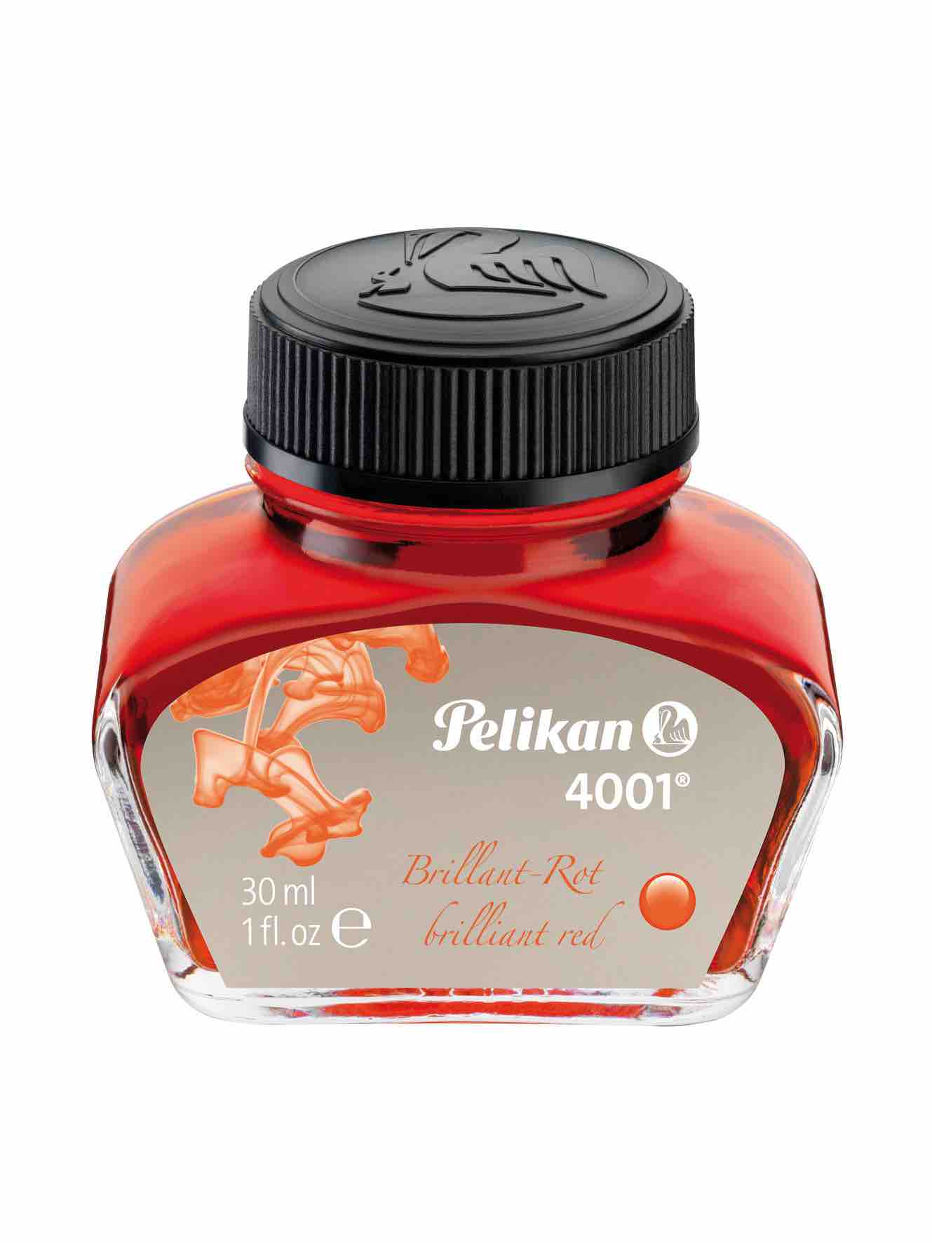 Pelikan ink glass 4001 78 30mL Brilliant Red - Blesket Canada