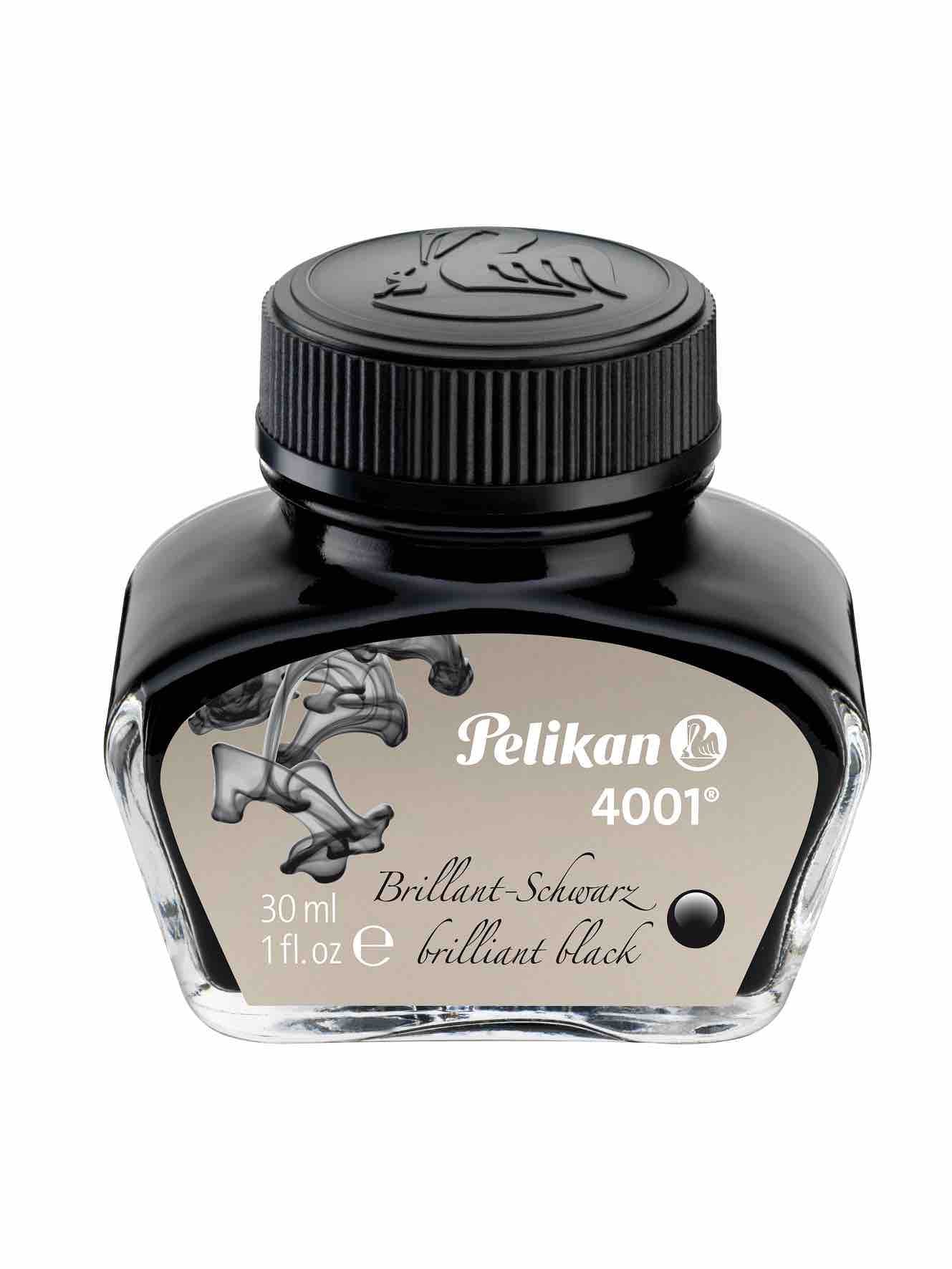 Pelikan ink glass 4001 78 30mL Brilliant Black - Blesket Canada