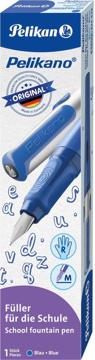 Pelikan Pelikano P480 Original Fountain Pen - Medium Nib - Blue - Blesket Canada