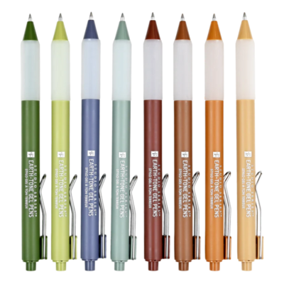 Peter Pauper Press - Earth-Tone Gel Pens – Set of 8 - Blesket Canada