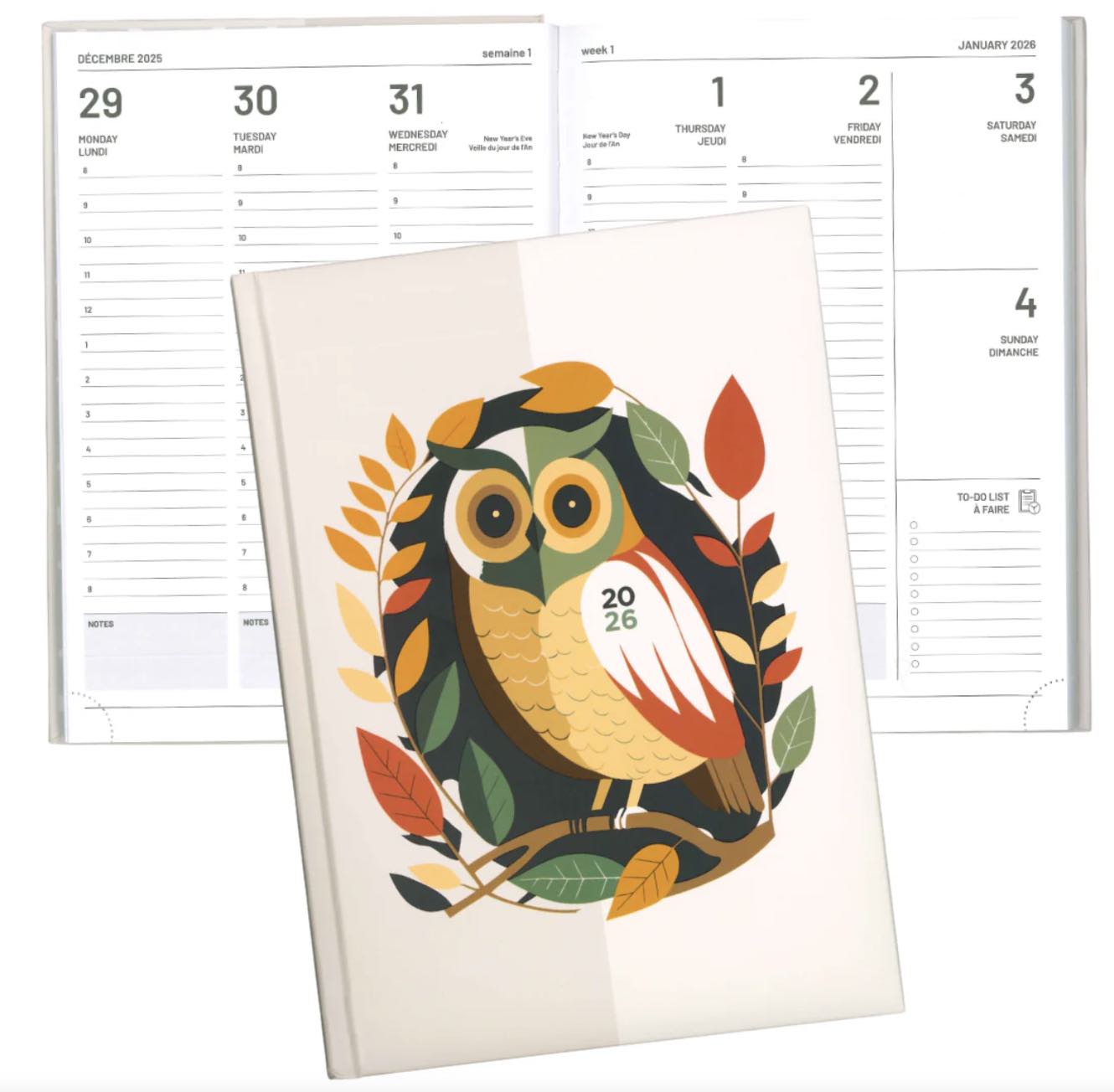 Pierre Belvedere Annual Agenda 2026 - Owl - Blesket Canada
