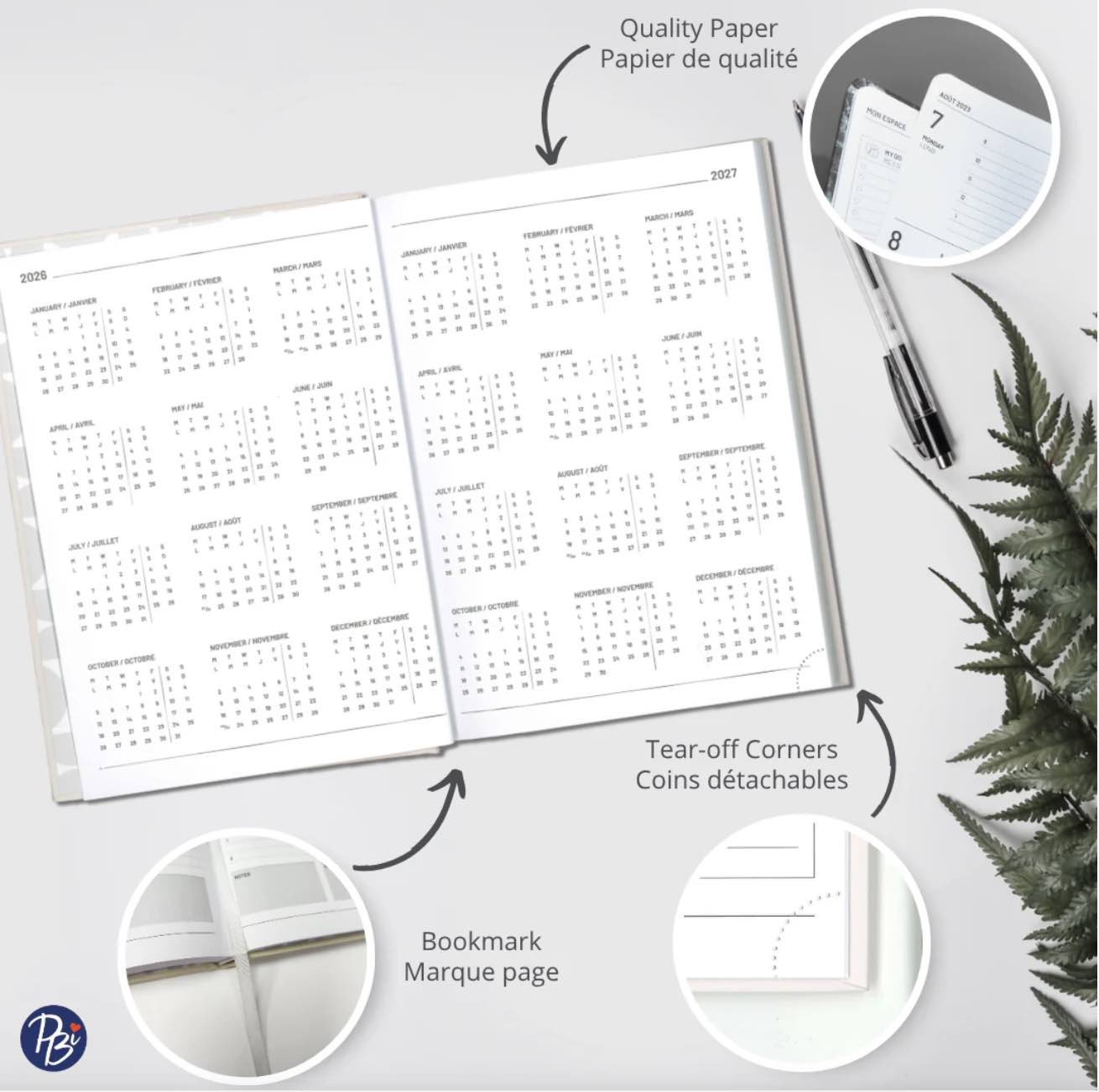 Pierre Belvedere Annual Agenda 2026 - Leopard - Blesket Canada