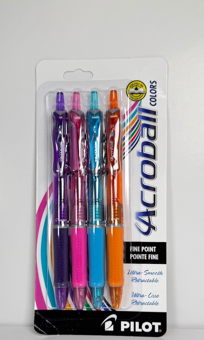 Pilot Acroball Retractable Ballpoint Pen - Colors - Fine Point