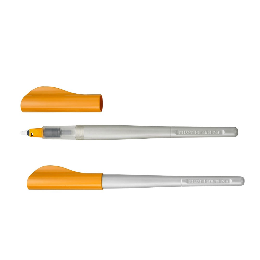 Pilot Parallel Pen Orange with Parallel plate nib 2.4mm + 2 Cartridges