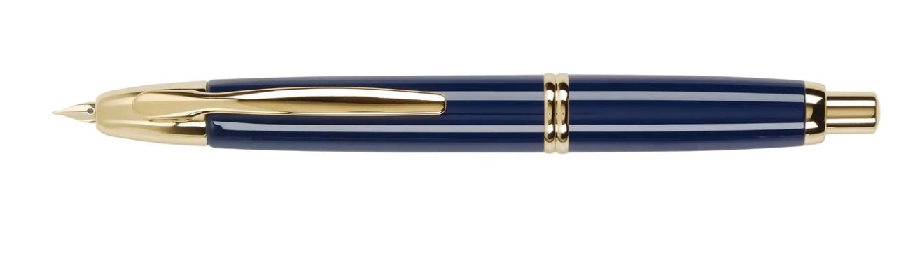 Pilot Vanishing Point Fountain Pen 18kt Blue with Gold Trims - Blesket Canada