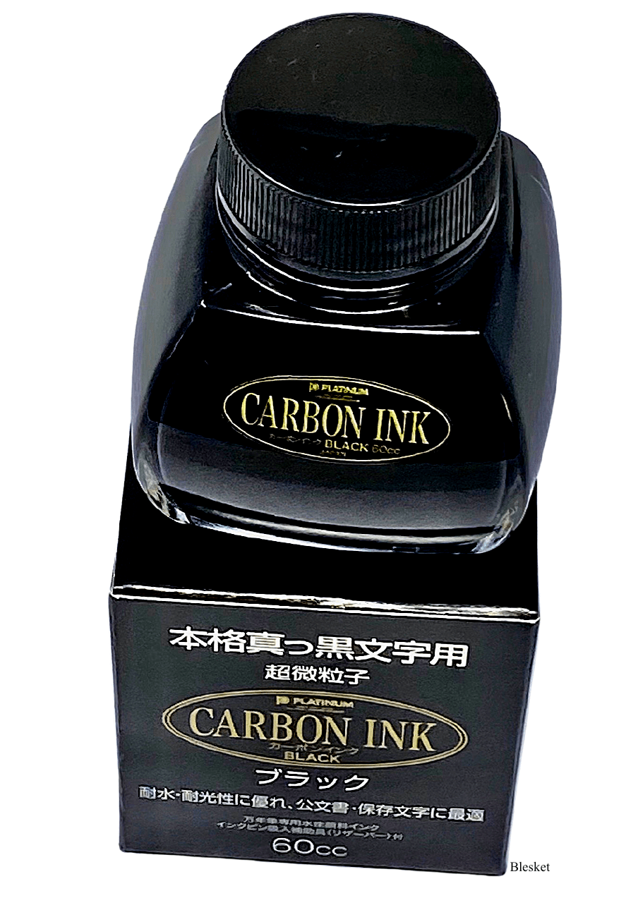 Platinum Ink Bottle Carbon Black 60cc - Blesket Canada