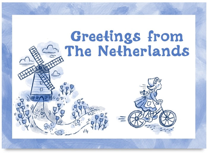 Only Happy Things Stationery Postcard - Greetings From The Netherlands - Blesket Canada