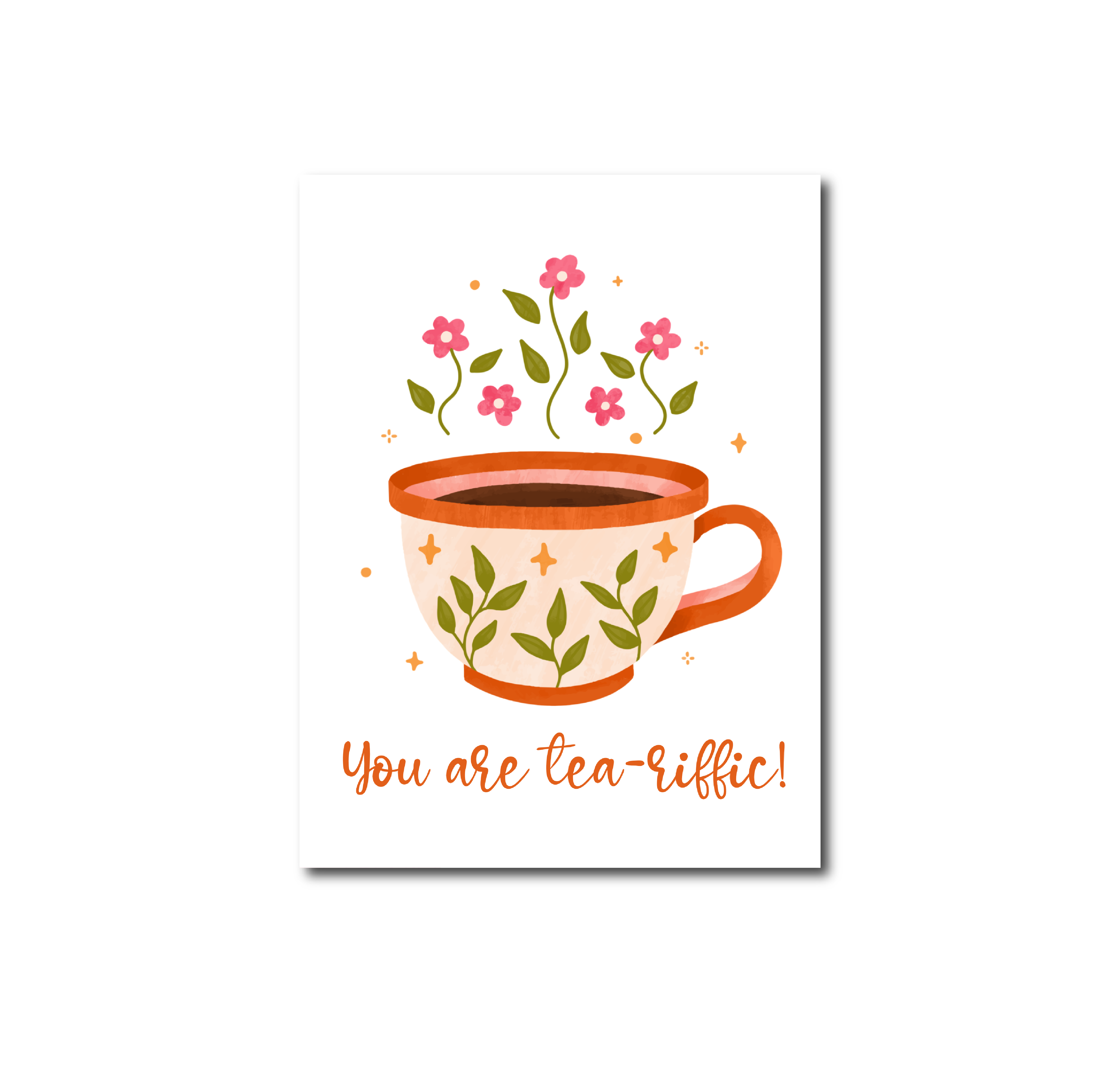 Only Happy Things Stationery Postcard - Tea-Riffic - Blesket Canada
