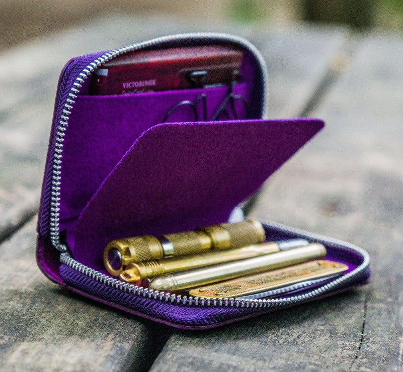 Galen Leather - EDC Wallet - Purple - Blesket Canada